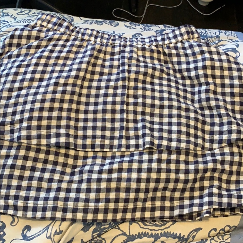 Madewell black and white gingham skirt, size M